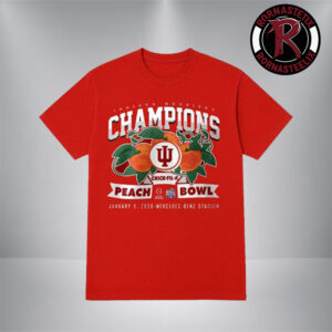 Celebrates Indiana Hoosiers Chick fil A Peach Bowl 2025 2026 Champions January 9 2026 Unisex T Shirt