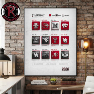 Cincinnati Bearcats Football Football NCAA Schedule Season 2026 Poster Canvas Decor