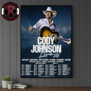 Cody Johnson Live 26 North America Tour 2026 Schedule Tour Dates Poster Canvas Decor