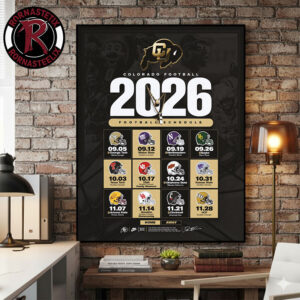 Colorado Buffaloes Football NCAA Schedule Season 2026 Poster Canvas Decor