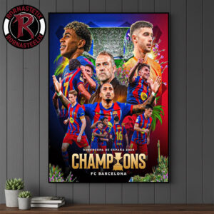 Congrats Barcelona Champions Supercopa De Espana 2026 Poster Canvas Decor