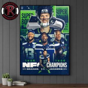 Congrats Seattle Seahawks Wins NFC Champions 2025-26 Back To Super Bowl LX Poster Canvas Decor