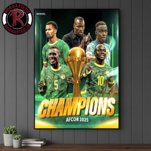 Congrats Senegal Champions AFCON 2025 Poster Canvas Decor