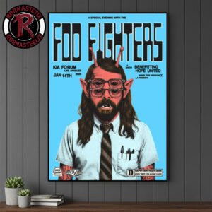 Foo Fighters Dave’s Birthday Show At Kia Forum Los Angeles On January 14 2026 Poster Canvas Decor