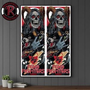 Foo Fighters Tasmania Event Poster Show At UTAS Stadium On January 24 2026 Launceston Art By Rhys Cooper Poster Canvas Decor
