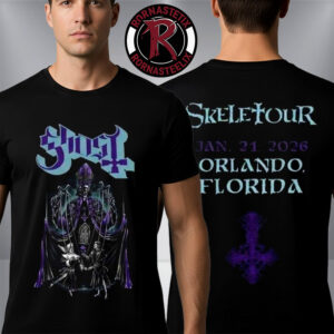 Ghost Band Skeletour 2026 Event Tee On January 21 2026 At Orlando Florida Unisex T Shirt Two Sided