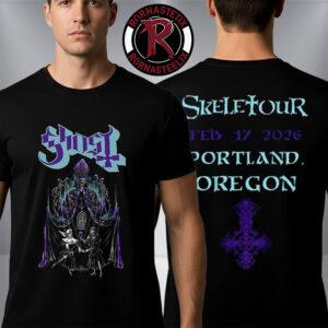 Ghost Band Skeletour 2026 Merch Tee At Portland Oregon On February 17 2026 Unisex T Shirt Two Sided