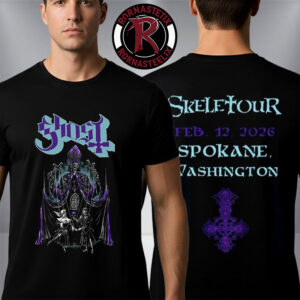 Ghost Band Skeletour 2026 Merch Tee At Spokane Washington On February 12 2026 Unisex T Shirt Two Sided