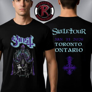 Ghost Band Skeletour 2026 Merch Tee At Toronto Ontario On January 31 2026 Unisex T Shirt Two Sided
