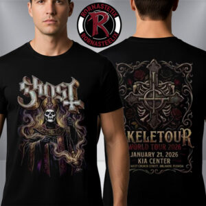Ghost Band Skeletour World Tour 2026 Kia Center Orlando FL January 21 2026 Unisex T Shirt Two Sided