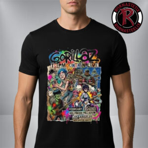 Gorillaz The Mountain Live Show At Hollywood Palladium Los Angeles On February 22 2026 Unisex T Shirt