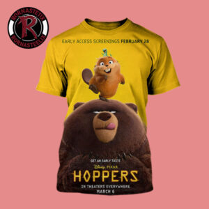 Hoppers Movie Disney Pixar In Theaters On March 6 2026 All Over Print Shirt