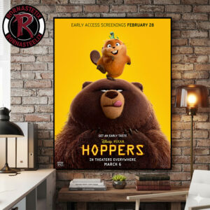Hoppers Movie Disney Pixar In Theaters On March 6 2026 Poster Canvas Decor