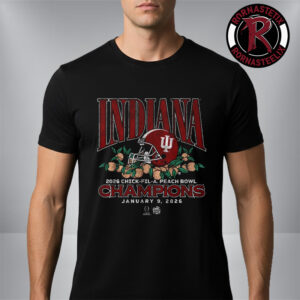 Indiana Hoosiers Football 2026 CFP Peach Bowl Champions January 9 2026 Unisex T Shirt