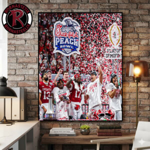 Indiana Hoosiers Wins Chick Fil A Peach Bowl 2026 Playoff Semifinal Poster Canvas Decor