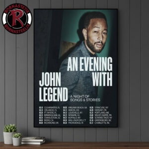 John Legend A Night Of Songs And Stories Schedule Tour Dates Poster Canvas Decor