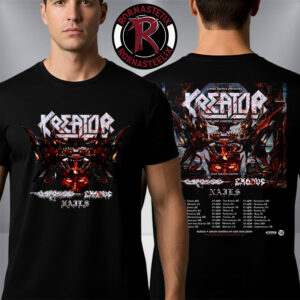 Kreator Band Krushers Of The World UK and Europe Tour 2026 Schedule Tour Dates Unisex T Shirt Two Sided