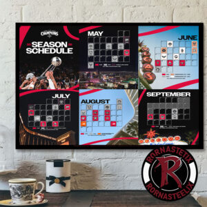 Las Vegas Aces Basketball WNBA 2026 Season Schedule Poster Horizontal