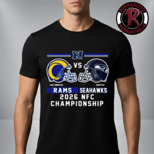 Los Angeles Rams vs Seattle Seahawks 2026 NFC Conference Championship Helmet Tee Match Up Unisex T Shirt