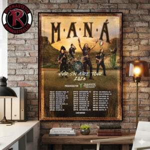 Maná Band Vivir Sin Aire Tour 2026 Schedule Tour Dates Poster Canvas Decor