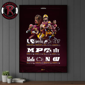 Minnesota Golden Gophers Football NCAA 2026 Regular Season Schedule Poster Canvas Decor