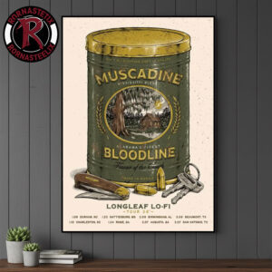 Muscadine Bloodline x Soundwaves Creative F1 Longleaf Lofi Tour 2026 Poster Canvas Decor