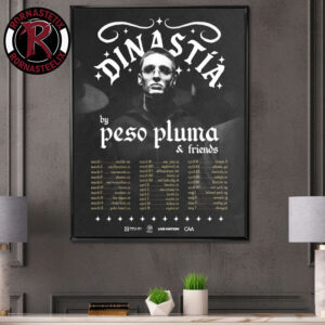Peso Pluma Dinastia Tour 2026 Schedule Tour Dates Poster Canvas Decor