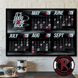 Portland Fire Basketball WNBA 2026 Season Schedule Poster Horizontal