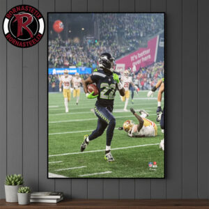 Rashid Shaheed Seattle Seahawks 2025 NFC Divisional Round Opening Kickoff Return Touchdown Poster Canvas Decor