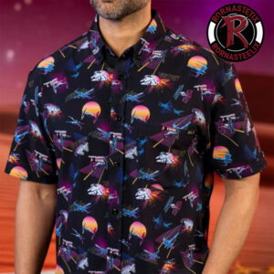 Star Wars Synthwave Dogfight RSVLTS Man And Women Hawaiian Shirt