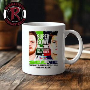 Super Bowl LX NFL Seattle Seahawks vs New England Patriots At San Francisco Bay Arena On February 8 2026 Mug Cup