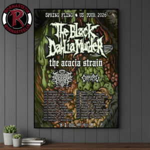 The Black Dahlia Murder Spring Fling US Tour 2026 Schedule Tour Dates Poster Canvas Decor