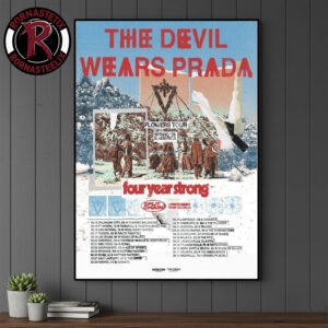 The Devil Wears Prada Spring USA Tour 2026 Schedule Tour Dates Poster Canvas Decor