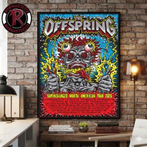 The Offspring Supercharged Worldwide in 26 North American Tour 2026 Schedule Tour Dates Poster Canvas Decor