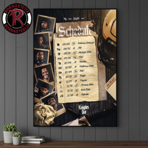 UCF Knights Football Football NCAA Schedule Season 2026 Poster Canvas Decor