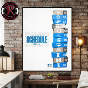 UCLA Bruins Football NCAA 2026 Regular Season Schedule Poster Canvas Decor