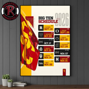 USC Trojans Football 2026 Big Ten Schedule Poster Canvas Decor