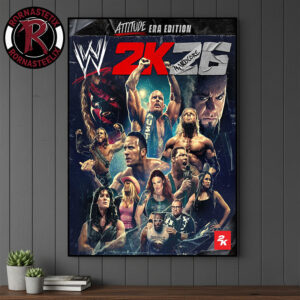 WWE 2K26 Hardcore Attitude Era Edition Poster Canvas Decor