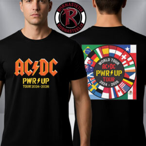 ACDC Pwr Up World Tour 2024 2026 Flags Unisex T Shirt Two Sided