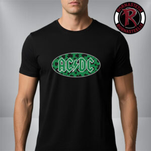 ACDC Shamrock Green Logo with Black Unisex T-Shirt