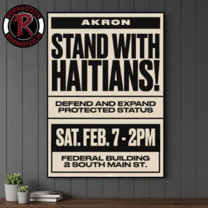 Akron Stand With Haitians Defend And Expand Protected Status Poster Canvas Decor