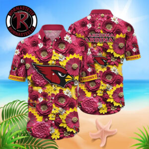 Arizona Cardinals NFL Colorful Flowers Gift Hawaiian Shirt