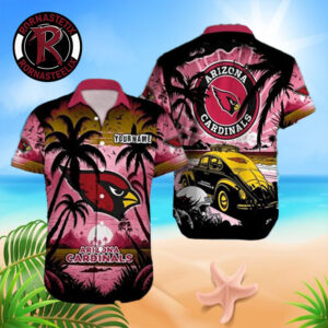 Arizona Cardinals NFL Tropical Coconut Tree Summer Logo Hawaiian Shirt