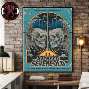 Avenged Sevenfold Final Show Latin American Tour At Movistar Arena Buenos Aires On February 3 2026 Argentina Poster Canvas Decor