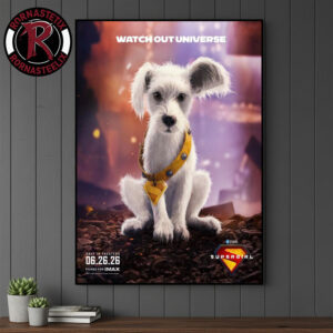 Baby Krypto First Look At Supergirl Movie Only In Theaters June 26 2026 Poster Canvas Decor