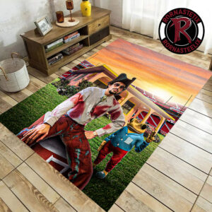 Bad Bunny Benito Bowl Puerto Rico Halftime Show Rug Carpet For Living Room