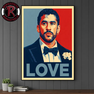 Bad Bunny LOVE Puerto Rico Super Benito Poster Canvas Decor