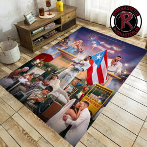 Bad Bunny LOVE Puerto Rico Super Bowl LX 26 The Only Thing More Powerful Than Hate Is Love Rug Carpet For Living Room