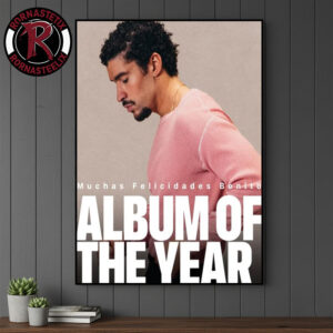 Bad Bunny Muchas Felicidades Benito Album Of The Year Poster Canvas Decor