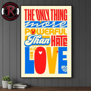 Bad Bunny Super Bowl LX LOVE The Only Thing More Powerful Than Hate Is Love Poster Canvas Decor